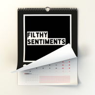 2026 Black Filthy Sentiments Wall Calendar